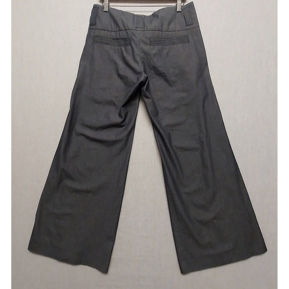 Billy Blues Dress Pants Womens 8 Wide Leg Charcoal Gray Stretch Career Workwear - Picture 12 of 16